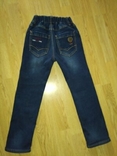Утеплені джинси штани на 8-10 років, фото №5
