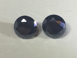 Натуральні чорні діаманти з мойсаніту 2 шт 2,5 карат, фото №2