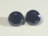 Natural Black Moissanite Diamonds 2 pcs 2.0 carats, photo number 2