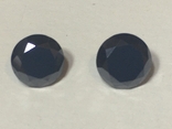 Natural Black Moissanite Diamonds 2 pcs 2.0 carats, photo number 2