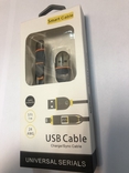 Usb кабель 2в1, зарядное, шнур для Iphone, samung, фото №3