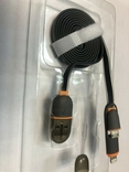 Usb кабель 2в1, зарядное, шнур для Iphone, samung, фото №2