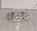 Кольцо Бриллиантовый венок бриллианты на 1,07Ct золото 750 16,5р, фото №5