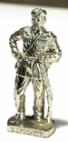 Метал киндер фигурка з набору Вестерн Знаменитості D.CrockettХром, фото №2