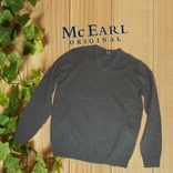Mc Earl Шерстяной Теплый мужской пуловер графит меланж 50, photo number 3