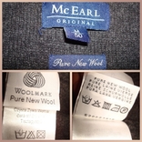 Mc Earl Шерстяной Теплый мужской пуловер графит меланж 50, photo number 11