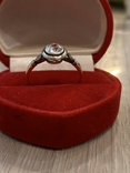 Золотое кольцо со вставкой брильянта старой огранки 0,9 ct, фото №4