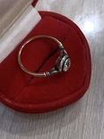 Золотое кольцо со вставкой брильянта старой огранки 0,9 ct, фото №7