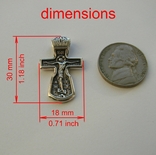 Православный серебряный (925) крест., фото №3