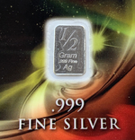 Слиток серебра 999 пробы США USA 1/2 грамма с сертификатом подлинности, фото №4