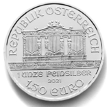 1,5 евро. 2021. Филармония (Филармоникер). Австрия (серебро 999, вес 31,1 г), фото №3