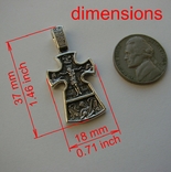 Православный серебряный (925) крест Распятие. Благоразумный разбойник, фото №3