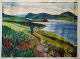 Картина 100х70 "Залив Лаврентия Чукотка" Худ. Грибок Д. К. 1985г, фото №11