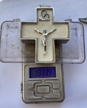 Эксклюзивный Крест серебро925 пробы. Слоновая кость, фото №2