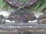 Антикварная Рамка рама для зеркала, фотографии серебрение Слоны тяжелый металл Франци, фото №12