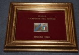 Сувенир. Марка серебро Чемпионат мира по футболу 1982 год Италия в родной рамке, фото №5