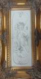 Антикварные барельефы из мрамора в раме Edward William Wyon (1811-1885) Клеймо, Оригинал, фото №6