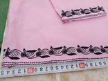 Розовая с черной вышивкой блузка советских времён., фото №3