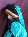 Кукла фарфоровая в викторианском платье., фото №7