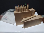 Цветные карандаши Miniso в деревянном боксе и другие., фото №4