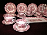 Чайный сервиз тарелки чайник сахарница молочник чашки блюдца поднос Wedgwood Англия, фото №3