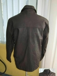 Большая кожаная мужская куртка MILANO Real Leather. Кипр. 58р. Лот 1022, фото №4