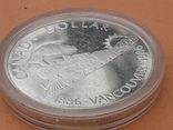1 доллар, Канада, 1986 г., 100 лет городу Ванкувер, серебро 0.500, 23.32 гр., фото №5