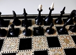 Шахматы-нарды,отделка перламутром,ручная работа, фото №3