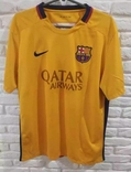 Футболка футбольная NWT Nike 2015/16 FC Barcelona FCB Yellow Away Jersey shirt Men Size М, photo number 2