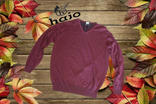 Hajo Полушерстяной красивый свитер мужской т.бордовый меланж XL, photo number 3
