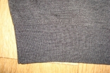 Uniqlo 100 % шерсть Тонкий шерстяной пуловер мужской графит мыс М, фото №8