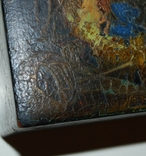 Лаковая миниатюра, 30/40-e года, Птицелов, кракелюр, Холуй/авторская - 12х12х5 см., фото №12