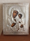 Икона Богородицы в серебряном окладе, фото №2