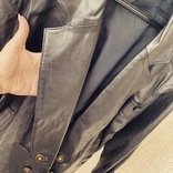 Куртка кожаная винтаж M-L оверсайз (зроблено у Франції) косуха, фото №6