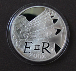 2002 Бермудские острова Серебро, 5 долларов 'Золотой юбилей' m28, фото №2