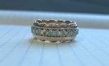 Золотое кольцо с 15 природными бриллиантами, фото №2