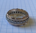 Золотое кольцо с 15 природными бриллиантами, фото №9