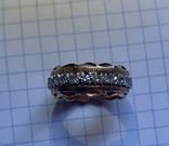 Золотое кольцо с 15 природными бриллиантами, фото №10