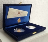 Ватикан 10000 лир 1997 ПРУФ серебро Чудеса Божьи (2 монеты), фото №4