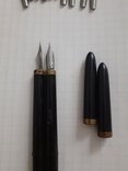 Две ручки перьевые СССР и 20 перьев, фото №3