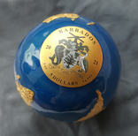 Планета Земля монета сфера (дефект) / 3 oz / шар позолота / Барбадос 2021, фото №3