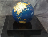 Планета Земля монета сфера (дефект) / 3 oz / шар позолота / Барбадос 2021, фото №10