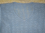 Мохеровый ажурный пуловер нарядный. Мохер-75%, лама-25%, фото №6