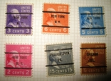 USA-15, марки США, 1938-1939 серія Президенти -- попереднє гасіння Bureau prints, фото №2