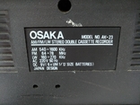 Магнитофон OSAKA. Модель АК 23. Со встроенной светомузыкой. Полностью рабочий., фото №6