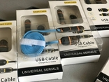 Usb кабель 2в1, зарядное lighting-miсroUSB, шнур для Iphone, samung, фото №3