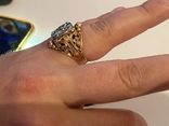 Золотое Кольцо Печатка Перстень 585 пробы 12.8 г. Ручная Работа сделано под заказ, фото №6