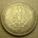 1875 год, 5 марок, Саксония., фото №6