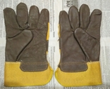 Перчатки с кожаными вставками, фото №3