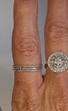 Кольцо каблучка обручальное дорожка Бриллианты діамант Золото 585 17р, фото №4